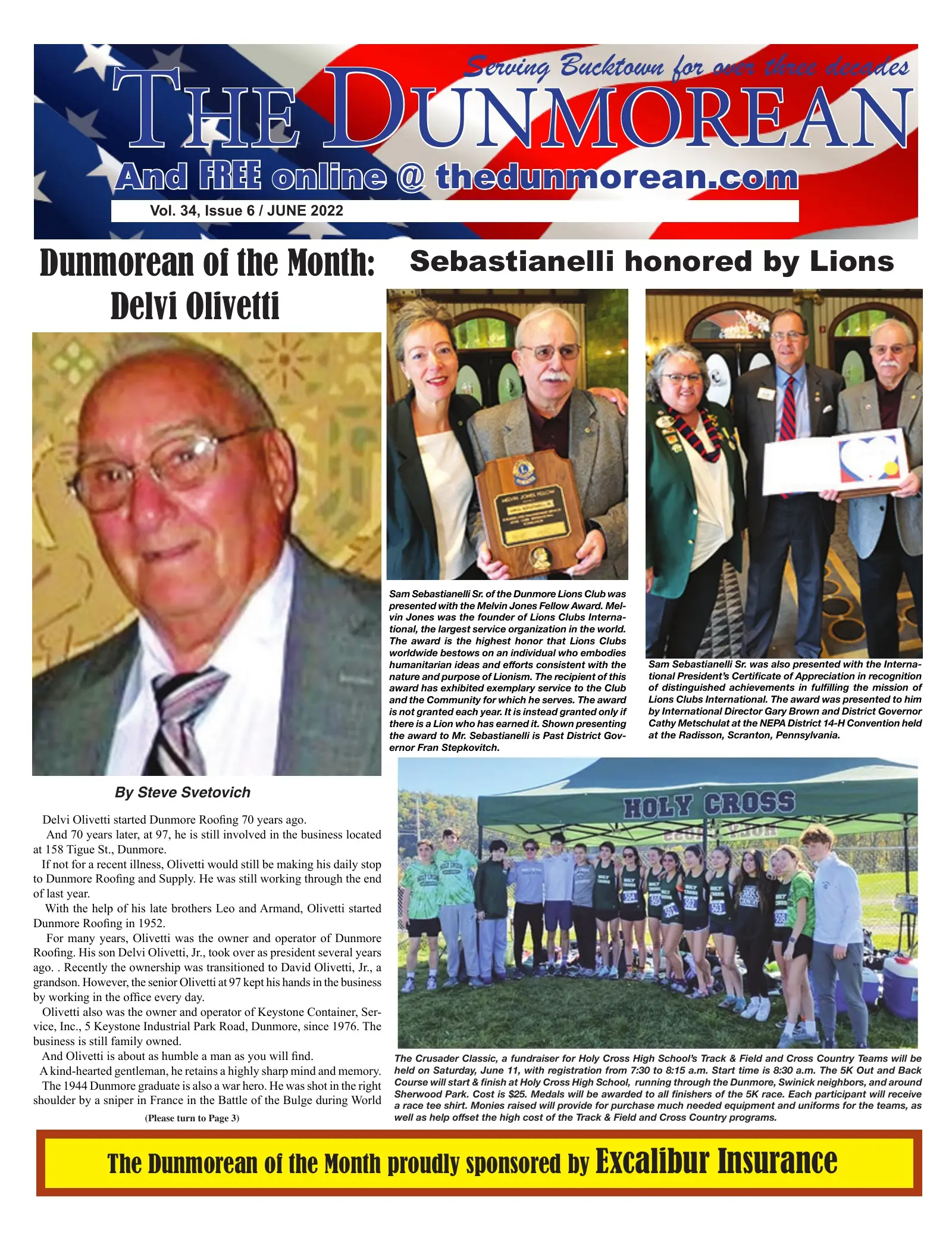 Front page of the June 2022 Dunmorean