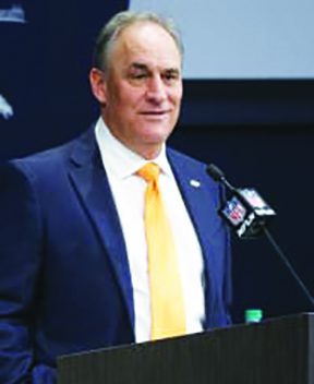 Vic Fangio at mike